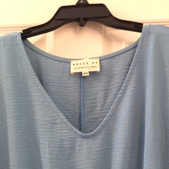 NWT Dress Up V-Neck Top Blouse Elastic Waist - Picture 6 of 10